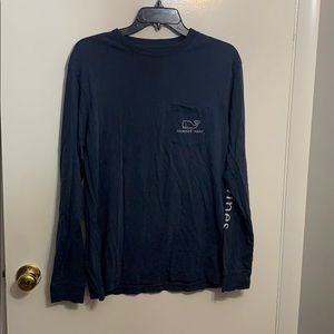 Vineyard Vines Navy Whale Long Sleeve Shirt